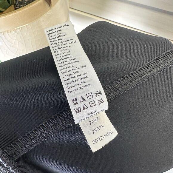 Spanx Black Faux Leather Leggings Power Waistband Coated Athleisure Size M‎ - Picture 11 of 11